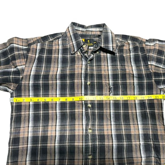 Men's Browning Multicolor Plaid Shirt Size Medium - Picture 6 of 7